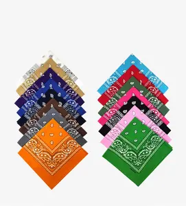Kunden spezifischer Spot Polyester 54x54 Größe Farb material Muster quadratischer Schal Hip-Hop Hip-Hop Radfahren Turban Taschentuch