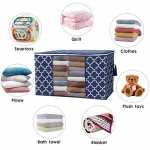 3-Pack Large Comforter Storage <b>Bags</b> for Clothes Sweater Clothes Organizer with Dual Zipper Carrying Handles - Product Image 5
