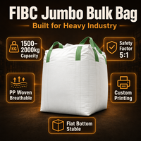 Sacs FIBC robustes de 1000 kg (1 tonne) pour le sable, la terre, la pierre, le gravier, les matériaux de construction, stabilisés aux UV, sur mesure