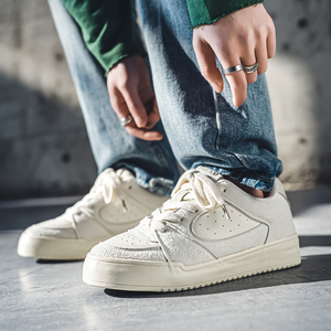 Chaussures au design original, logo personnalisé, baskets de skate de luxe pour hommes, chaussures sportives en mesh, dessus en cuir véritable, baskets tendance pour hommes - Product Image 3