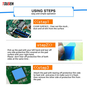 Thermisch Geleidende Siliconen Pads Zacht Veilig Eenvoudig Aan Te Brengen Voor De Lucht-En Ruimtevaartindustrie Hoge Plakkerigheid Oppervlak 12.8 W/<span class=keywords><strong>m</strong></span>-K - Product Image 5