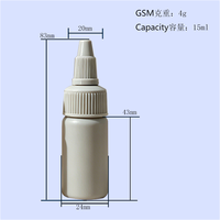 Botol Plastik 15ml HDPE untuk Kosmetik, Minyak Rambut, dengan Tutup Nozzle dan Sablon, Kemasan Kecantikan