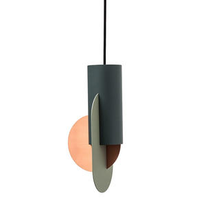Suspension LED simple de style nordique, design créatif bicolore en acrylique, hauteur réglable, idéale pour les bureaux à domicile - Product Image 1