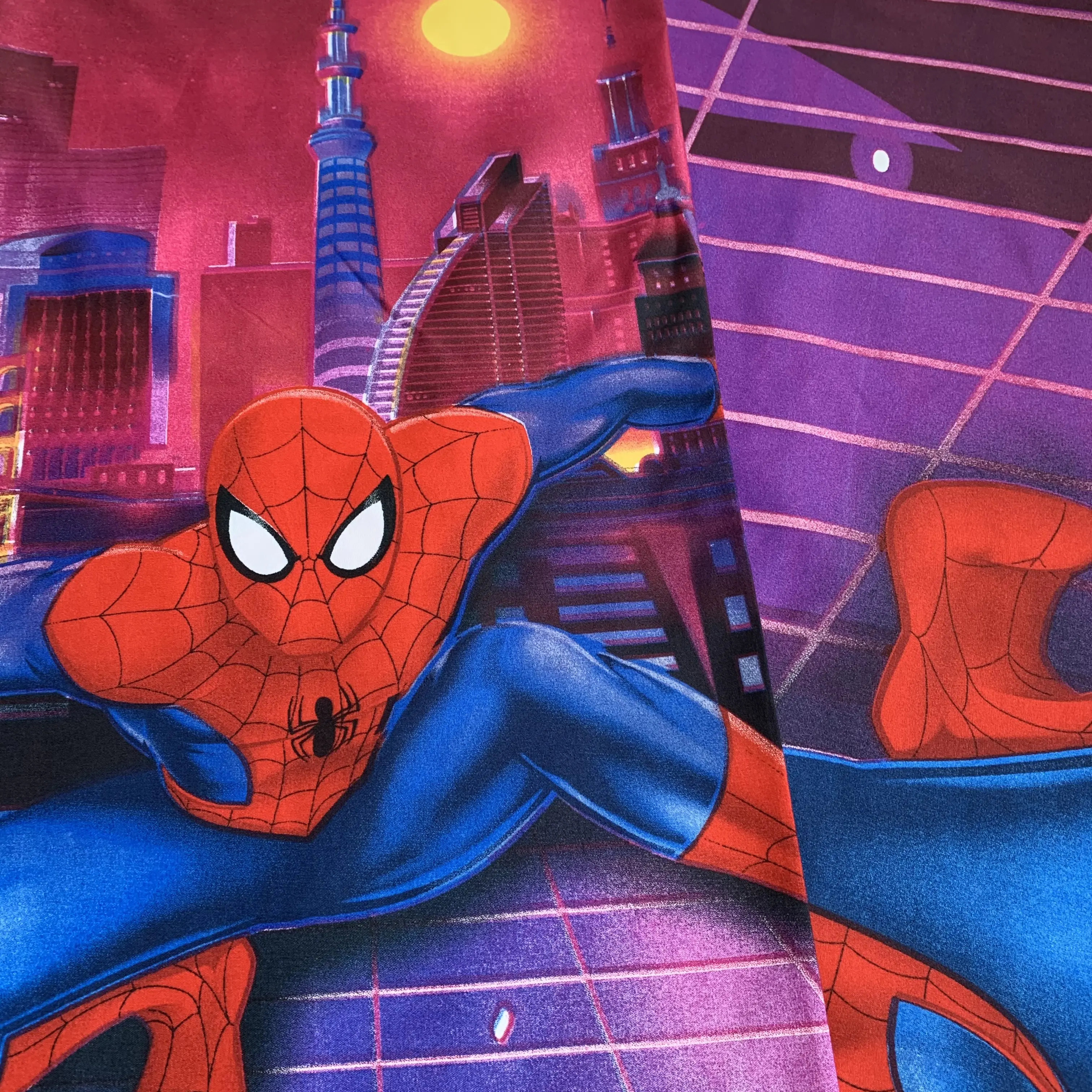 100% Polyester Verspreiden Gedrukt Microfiber Spiderman Laken Stof Zuinig Groothandel Stof Van Changxing