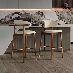 Tabourets de <span class=keywords><strong>bar</strong></span> hauts en tissu rembourré avec structure en <span class=keywords><strong>bois</strong></span> massif de frêne côtier, vente en gros pour îles de cuisine et bars domestiques en Australie - Product Image 1