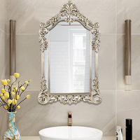 Miroir de salle de bain moderne sculpté encadré 2026, miroir de table d'entrée pour mariage, miroir décoratif pour la maison, coiffeuse de maquillage pour femme