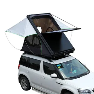 铝制SUV皮卡拖车车顶帐篷汽车车顶帐篷三角外壳硬壳车顶帐篷带天窗