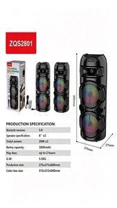 Zqs2801 फैक्टरी थोक नए दोहरे 8 इंच rgb प्रकाश t स्पीकर 40w उच्च शक्ति पोर्टेबल होम स्टीरियो ऑडियो स्पीकर - Product Image 6
