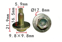 Clips métalliques automobiles fournis par l'usine chinoise, attaches métalliques pour voitures, clips automobiles et attaches en plastique 152207