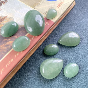 Fourniture directe d'usine <span class=keywords><strong>Shi</strong></span> Zai <span class=keywords><strong>Mei</strong></span> goutte d'eau fond plat artisanat en vrac autre artisanat en cristal cabochon d'aventurine verte naturelle - Product Image 3