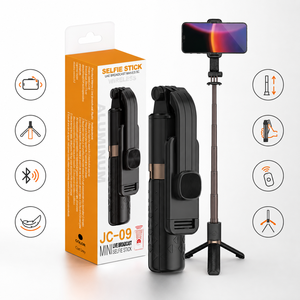 JC-09 Mini Trípode con Textura de Rejilla, Palo Selfie Ultracompacto de 710 mm con Mango de Aluminio para Viajes - Product Image 3
