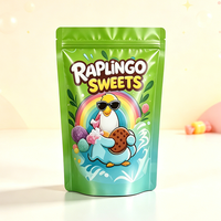 Sachets refermables personnalisés pour bonbons et aliments, en Mylar, avec fermeture éclair, pour l'emballage de bonbons imprimés sur mesure