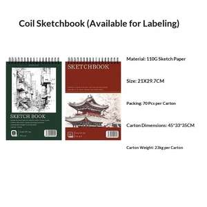 Cuaderno <span class=keywords><strong>de</strong></span> Dibujo Espiral Personalizado A4, Cuaderno <span class=keywords><strong>de</strong></span> Arte Grueso para Estudiantes, Cuaderno <span class=keywords><strong>de</strong></span> Dibujo en Blanco para Pintar con Pintura Gouache, Lápiz <span class=keywords><strong>de</strong></span> Colores, 40 Hojas - Product Image 2