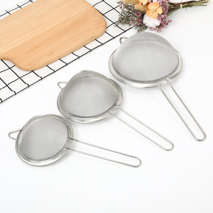 Stainless Steel Conical Strainer 7cm Wide Rim Multifunction Baking Soy Milk Filter Sugar Sieve Kitchen Tool - Product Image 1