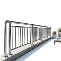 Système de balustrade en verre et acier inoxydable moderne pour balcon, escalier, appartement