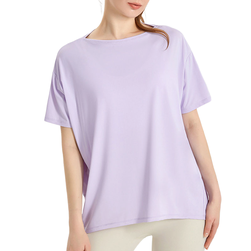 Women's Plus Size Four-Way Stretch Lightweight Breathable Recyclable Eco-Friendly Quick Dry Summer Short Sleeve Fitness Shirt