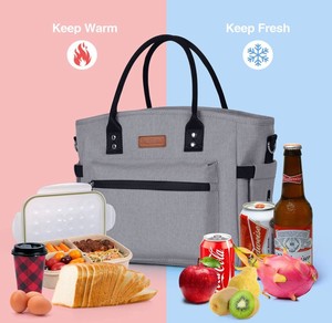 Sac à Lunch isotherme pour <span class=keywords><strong>hommes</strong></span>, boîte à Lunch en <span class=keywords><strong>Film</strong></span> d'aluminium, isolé, Cool, réglable, bandoulière, Portable, grand fourre-tout pour femmes - Product Image 5