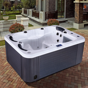 Bain à remous en acrylique durable avec fonction de massage, spa pour la famille, idéal pour les fêtes dans le jardin - Product Image 1
