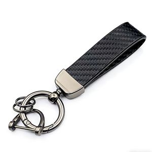Porte-clés de <span class=keywords><strong>voiture</strong></span> haut de gamme - Porte-clés en métal texturé en fibre de carbone tendance avec logo - Cadeau personnalisé très demandé - Product Image 3