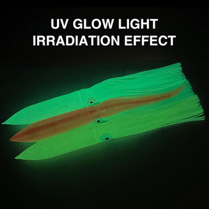 Vỏ mực Váy cổ phiếu bán buôn 12in sáng dài váy bạch tuộc thu hút ngoài khơi chèo thuyền câu cá cá ngừ wahoo trolling thu hút - Product Image 6