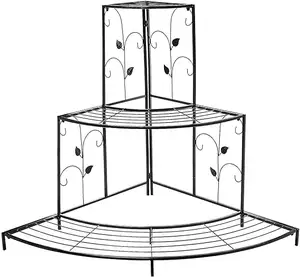 Stair like Design Modern Metal Plant <b>Stand</b> Home Garden Decoration Black Plant <b>Pot</b> <b>Stand</b> with Racks In low Price - Product Image 1