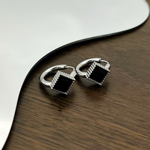 Boucles d'oreilles pendantes géométriques en acier inoxydable, design simple et original, plusieurs modèles, plaqué argent, unisexe, bijoux de mode - Product Image 2
