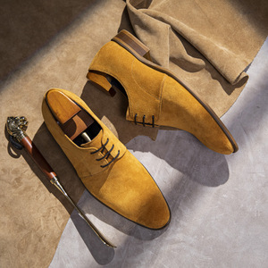 Chaussures en cuir pour hommes haut de gamme faites à la main, style rétro, en cuir givré, confortables et décontractées, idéales pour le dropshipping - Product Image 2