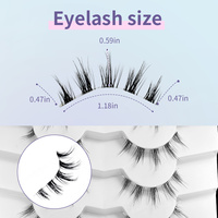 Faux cils 3D volumineux en PBT, effet fourrure de fée, naturels et légers, lot de 7 paires, fournisseur en gros