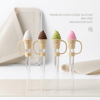 Vente en gros de pailles pour glaces Accessoires pour gobelets Capuchon de paille Anti-poussière
