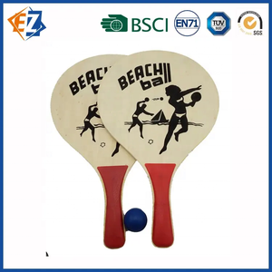 Juego de raquetas de playa de madera baratas con pelota - Product Image 6