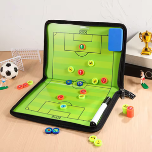 Tableau Tactique de Football Magnétique Pliable avec Minuteur, Sifflet et Cartes d'Arbitre – Porte-documents pour Entraîneurs de Football - Product Image 4