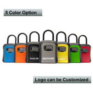 Black Portable Outdoor Beach Safe Sercurit Holder Digital Lockbox Combination 5 Key Capacity Storage Keys <b>Lock</b> <b>Box</b> for Car - Product Image 6