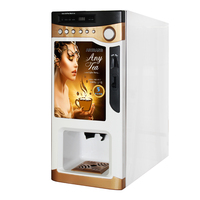 Distributeur Automatique de Boissons LE303V Levending à Monnayeur, pour Chocolat Chaud, Thé et Café Turc Instantanés
