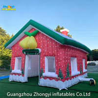 Grotte gonflable de Noël du Père Noël / Maison gonflable de Noël / Tente gonflable de Noël pour la décoration d'événements