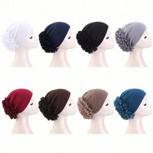 Pañuelo para la Cabeza de Mujer con Diseño Floral, de Poliéster y Spandex, Multifuncional, para el Cuidado del Cabello, Gorro de Quimioterapia, Turbante Musulmán, Hijab para Uso Diario - Product Image 2