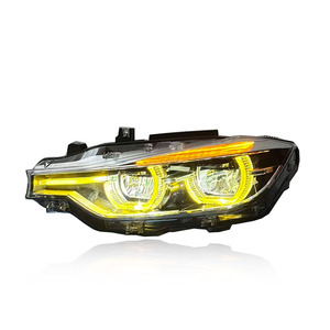 Pieza de Repuesto para Automóvil SJC para <span class=keywords><strong>BMW</strong></span> Serie 3 F30 F35 2013-2015, Faro Delantero Tricolor Amarillo, Blanco y Ámbar, Estilo LCI Mejorado - Product Image 4