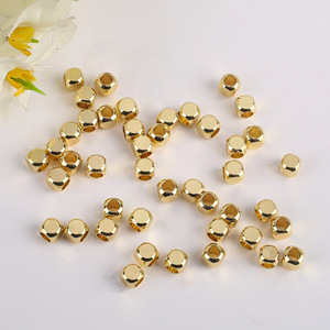 Lisheng Jewelry Gold Plated <b>Square</b> Spacer Beads 6mm For DIY Bracelet Necklace Jewelry Making Components Wholesale - Product Image 3