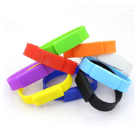 Pulsera con Logotipo Personalizado, Nueva Memoria USB 2.0 Portátil de Plástico, 4GB-512GB, Silicona/Goma, 1 Año de Garantía, Colores Pantone