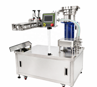 Machine de remplissage automatique à double tête pour sachets souples en aluminium et plastique avec bec verseur, pour miel, eau, lait, huile