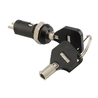JK020 Petite serrure à clé en alliage de zinc avec surface plaquée noire en plastique pour scooter électrique