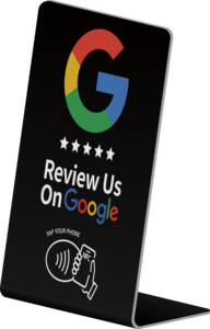 Support de carte de visite numérique NFC TapFive avec logo personnalisé, code QR, paiement sans contact, menu des réseaux sociaux pour les hôtels, avis Google, PVC - Product Image 2