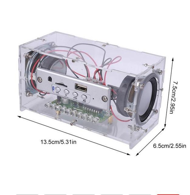 2*3W BT Speaker DIY Kit Music Spectrum LED Flashing Light Sound Control Mini Sound Amplifier Electronic Soldering Suite
