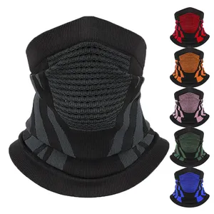 Outdoor Sport Cycling Motorcycle Ski Windproof Thickened 3D Weave Knit Nylon Highly Elastic Tube Neck Gaiter Warmer Bandana
