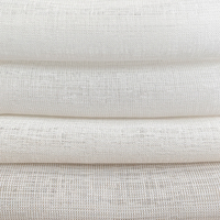 Tissu de rideau en voile de Dubaï blanc en polyester de haute qualité 2025, tissu de rideau transparent pour le salon, la chambre à coucher, la fenêtre de l'hôtel