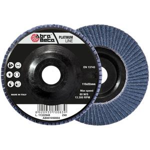 ABRA BETA - AB001050206 Discos de aleta con respaldo de nylon y tela de circonio con perfil plano (paquete múltiple) ABRASIVOS - Product Image 1