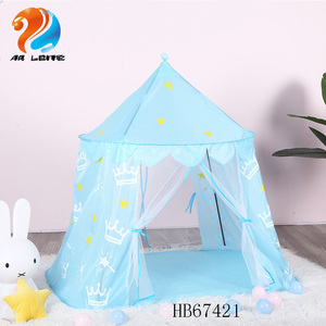 Tente de jeu de princesse populaire rose/<span class=keywords><strong>bleu</strong></span> pour filles, château de jeu, tente pour enfants, jouet de maison pour bébé - Product Image 1