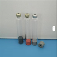 Flacon cartouche en verre jetable de 3 ml avec couvercle en aluminium, emballage individuel résistant à l'eau, flacons cassette stériles compatibles pour