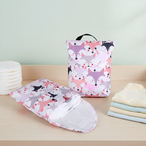 <span class=keywords><strong>Sac</strong></span> de rangement pour couches personnalisé avec fermeture éclair, suspendu, imperméable, en polyester, réutilisable, pour couches humides et sèches - Product Image 1