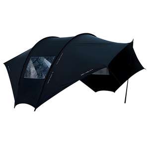 Tente de camping dôme surdimensionnée pour l'extérieur, style Twin Peaks, pour salon, <span class=keywords><strong>auvent</strong></span> en nylon noir, protection solaire, imperméable 5000 mm - Product Image 1