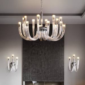 PM estilo europeo de lujo de cristal Rod Chandelier Villa de moda transparente lámpara colgante creativo <span class=keywords><strong>estambre</strong></span> sala de estar Luz - Product Image 4